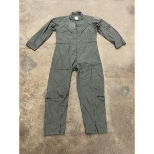 U.S. Military Coveralls Mens 44R Sage Green Flight Suit CWU-27/P Flyers Nylon